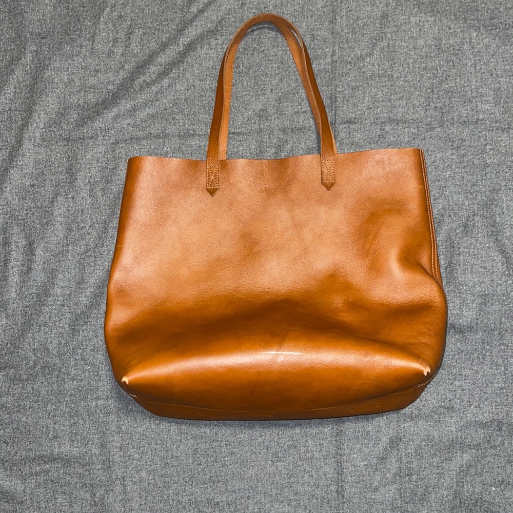 Madewell brown leather tote